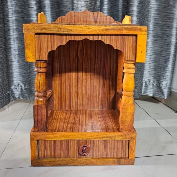 Wooden Pooja Temple / Pooja Ghar (45x32x20 cm) - Image 3