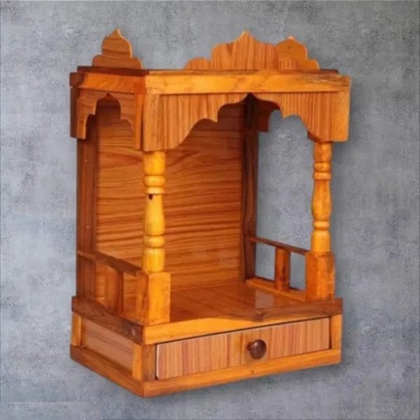 Wooden Pooja Temple / Pooja Ghar (45x32x20 cm) - Image 4