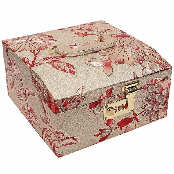 Beautiful Wooden Vanity Box / Cosmetic Organizer with Number Lock System - Image 2