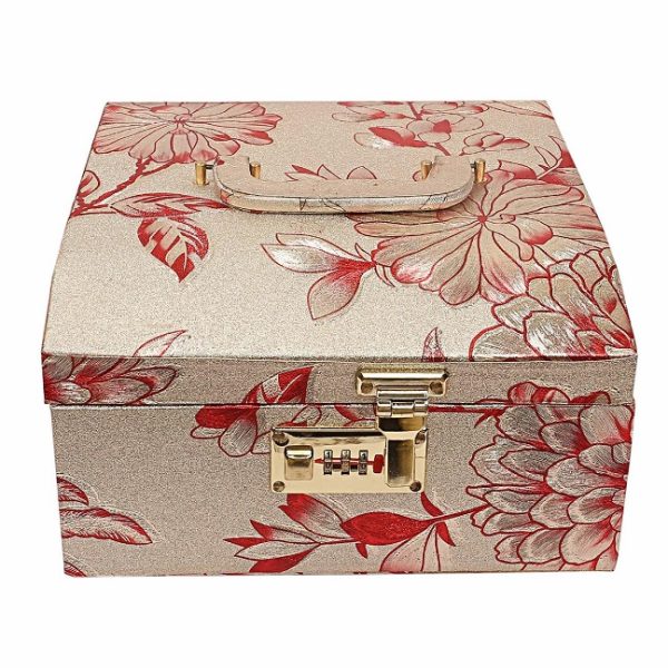 Beautiful Wooden Vanity Box / Cosmetic Organizer with Number Lock System - Image 3