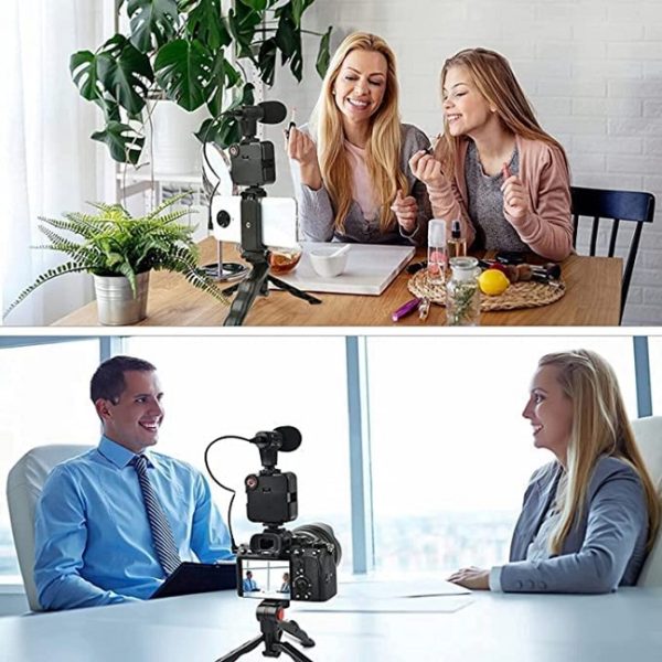 AY-19 Vlogging / Video Making kit with Shotgun Microphone, Selfie Light and Tripod Stand - Image 4