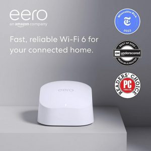Amazon eero 6 high-speed wifi router with built-in Zigbee smart home hub and Alexa Support