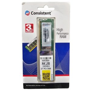 Consistent 8 GB DDR4 RAM 2666 MHz (Model - DT PC4 2666)