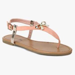 Gini & Jony Siri Peach Girl's Sandals