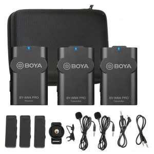 BOYA 2.4GHz Wireless Lavalier Microphone System (BY-WM4 PRO-K2) for all Android, iPhone and DSLR