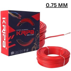 KRIPA 0.75 sqmm 90 Meter FR PVC Insulated CCA Copper Wire (Red)