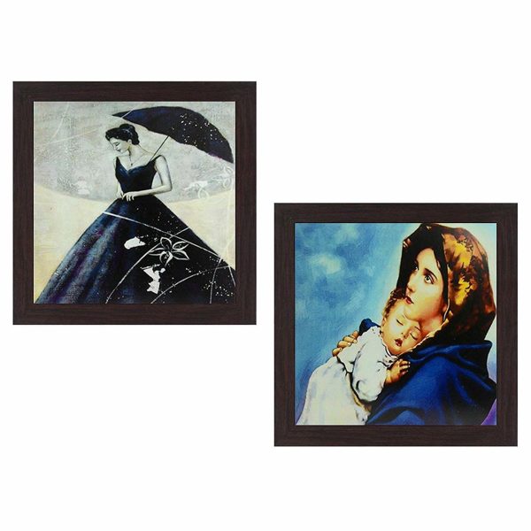 Set of 2 Wall Hanging Paintings - Modern Lady - Image 2