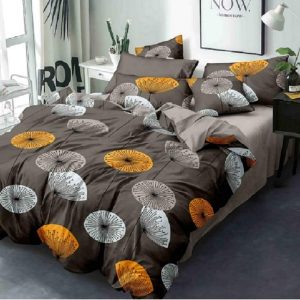 Glace Cotton 5 piece bedding set with quilted cushions