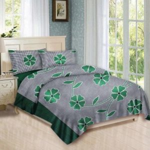 Bombay Dyeing Felix Double Bedsheet (Green)