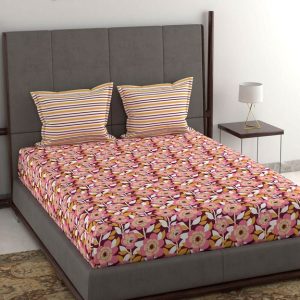 Trident 120 TC Cotton Double Bedsheet