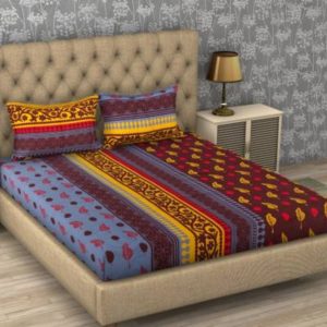 Home Furnishing 104 TC Cotton Double Printed Bedsheet
