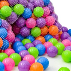 Pack of 50 Premium Multicolor BPA Free Non Toxic Plastic Balls for Kids (6 cm diameter)