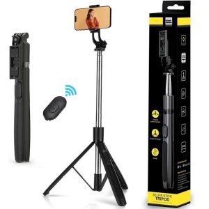 Q05 Model Extra-Long Selfie Stick with Tripod Stand (61 inch/156 cm)