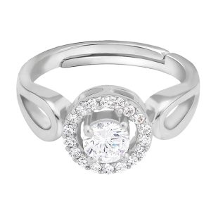 925 Silver Stark Flower Adjustable Ring (925 Stamped with Authenticity Certificate)