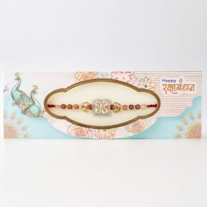 Swastik Beaded Designer Rakhi
