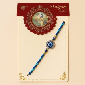 Blue Evel Eye Braided Rakhi