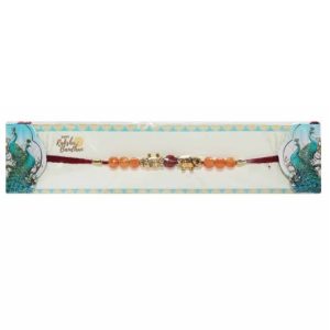 Royal Elephant Beaded Rakhi