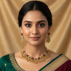 Lustrous Golden Traditions Necklace Set