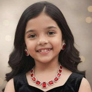 Royal Red Radiance Necklace Set