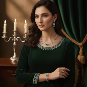 The Empress Green Sovereign Necklace Suite (5 Piece)