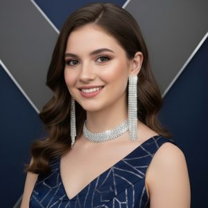 Twilight Shine Necklace Set With Long Earrings