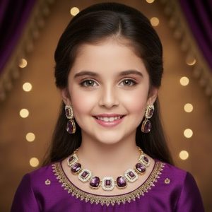 Monarch's Violet Adornment Necklace Set