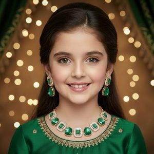 Monarch's Green Adornment Necklace Set