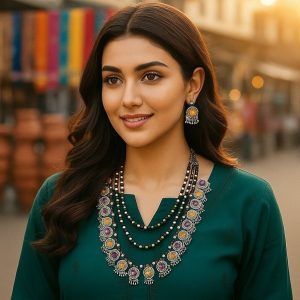 Sunset Blush Majesty Necklace Set