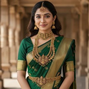 Royal South Indian Temple Heritage Jewelry Set (6 piece)