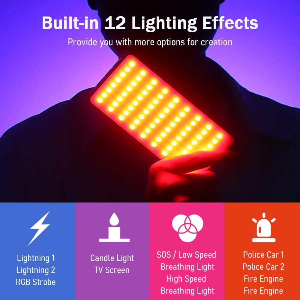 Portable Rechargeable RGB Video Light (4000 mAh) - Image 4