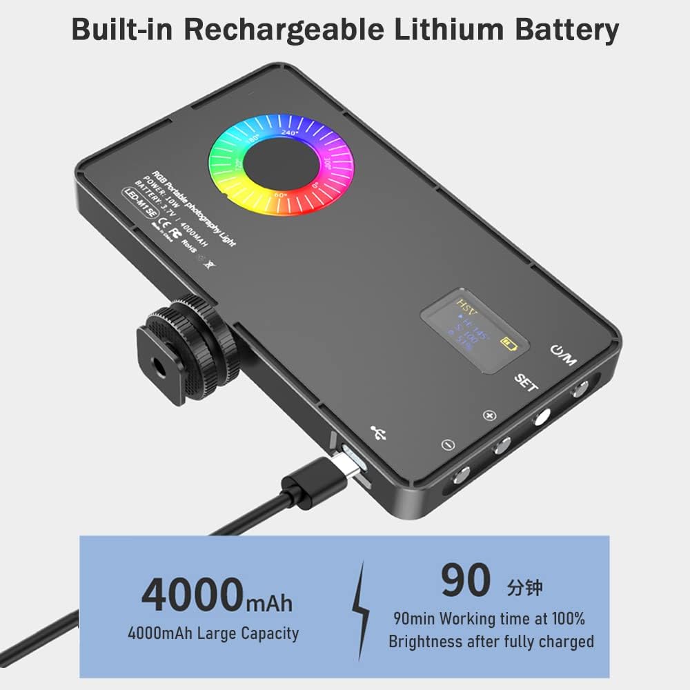 Portable Rechargeable RGB Video Light (4000 mAh) - Image 7