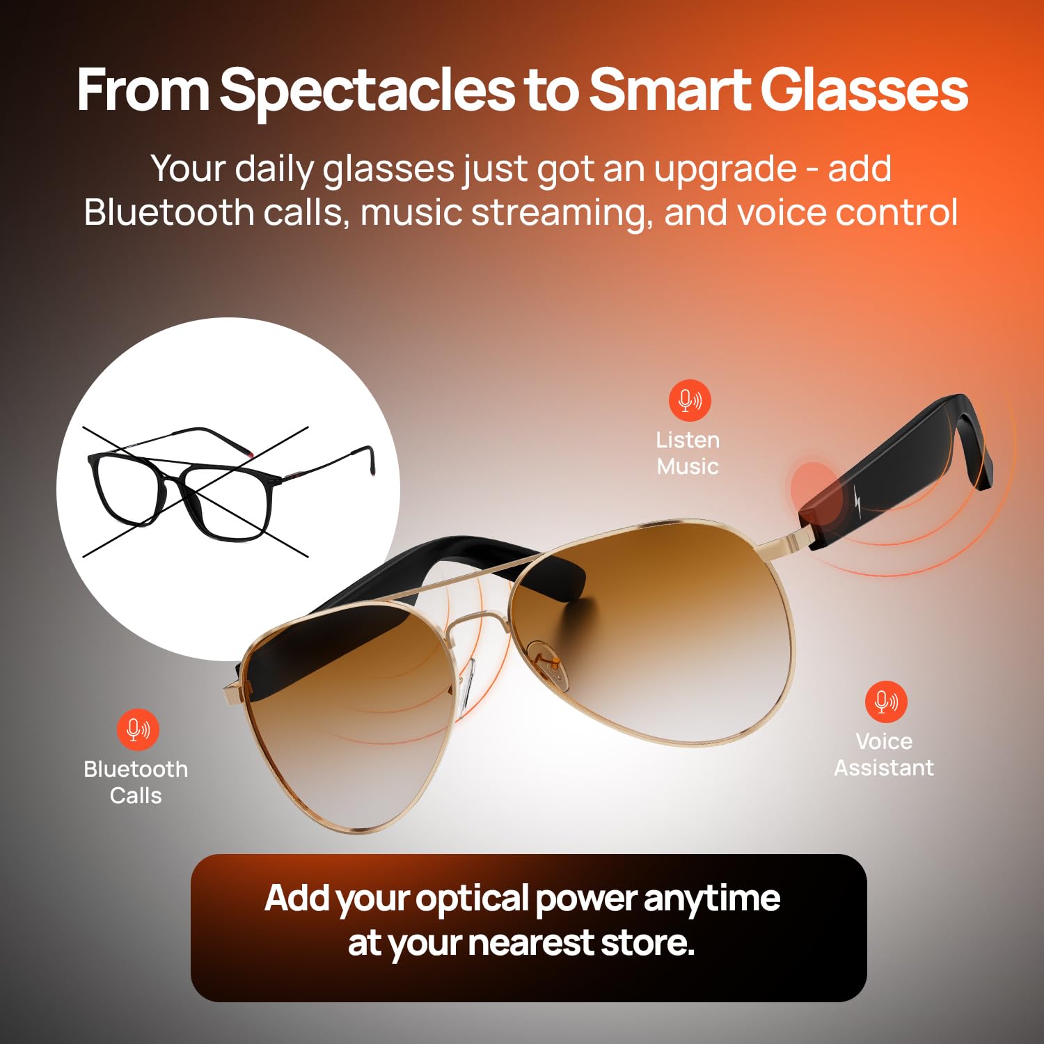 Fire-Boltt Fire-Lens Sway Smart Glasses with Smart Touch Controls & Voice Assistant - Image 7
