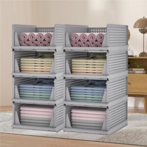 Foldable Shirt Stacker / Cloth Storage for Wardrobe (1 piece) - Grey