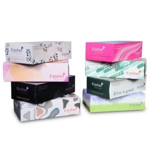 Kosher 2 Ply Facial Tissue Box/Car Tissue Box (100 pulls)