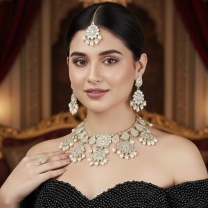 Majestic Shahi Noor Pearl Choker Necklace Set