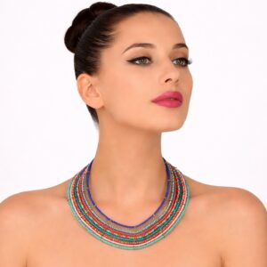 Color Bloom Contemporary Necklace Set