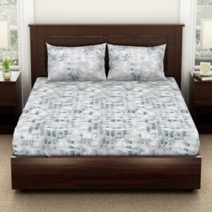Spaces 100% Cotton 132 TC Double Bedsheet (88 x 100 inch)
