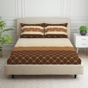 Spaces 100% Cotton 144 TC King Size Double Bedsheet (88 x 108 inch)