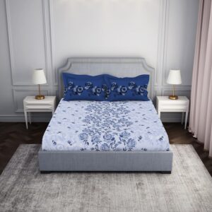 Spaces 100% Cotton 144 TC Double Bedsheet (88 x 100 inch)