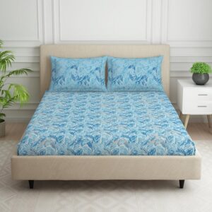 Spaces 100% Cotton 132 TC Double Bedsheet (88 x 100 inch)