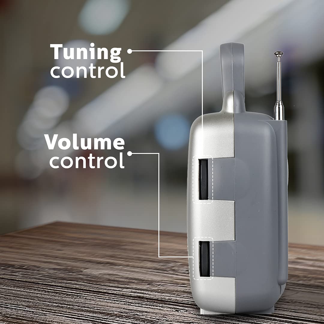 Philips RL118/94 Portable AM / FM Radio with 3-in-1 Power Source - Image 5