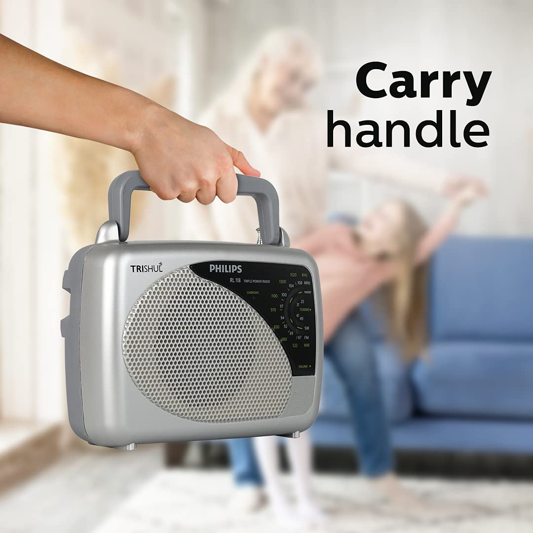 Philips RL118/94 Portable AM / FM Radio with 3-in-1 Power Source - Image 6