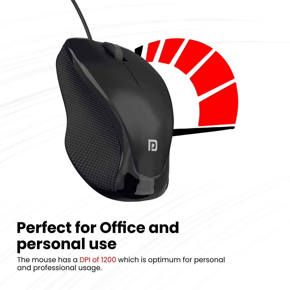 Portronics Toad 101 Wired Optical Mouse with 1200 DPI - Image 4