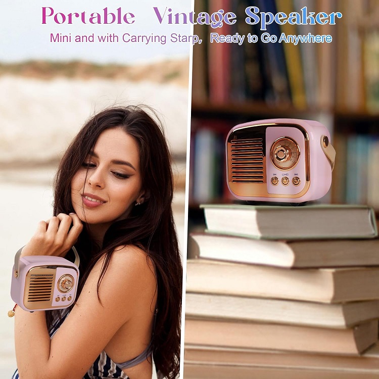 Retro Bluetooth Speaker with inbuilt FM and USB/TF Support - Image 3