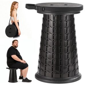 Adjustable, Portable & Foldable Stool for Travel, Camping, & Indoor Use